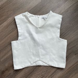 White cropped top